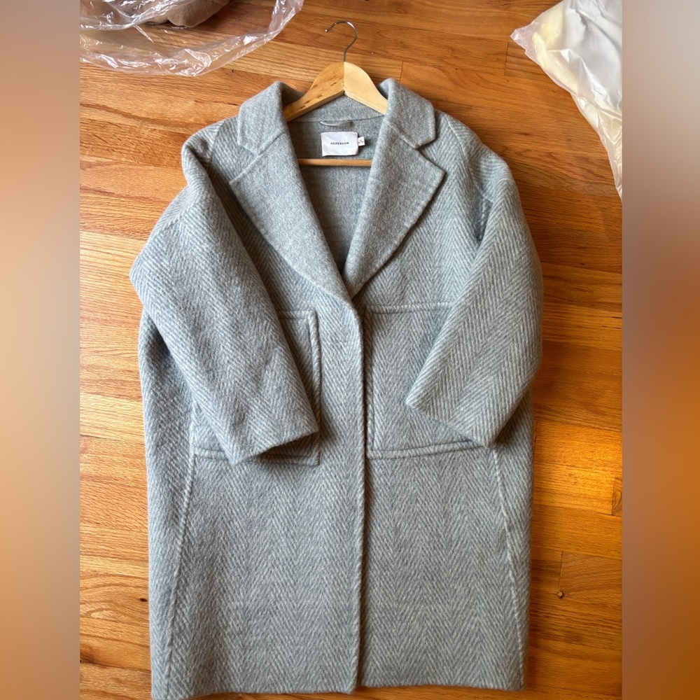 Hopeshow light blue Coat 79% cashmere